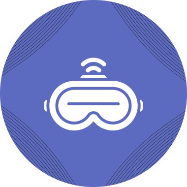 vr kulaklık simgesi, web basit illüstrasyon