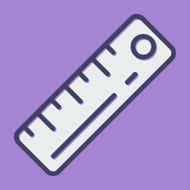 Cetvel web simgesi, vektör çizim