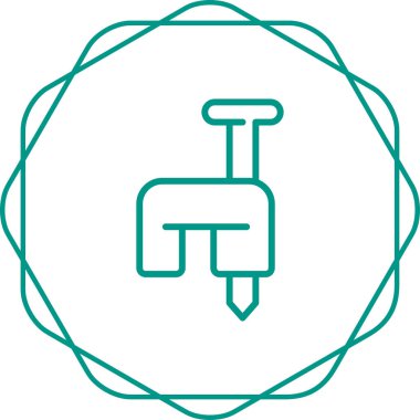 Beyaz Arkaplanda Kablo Simgesi İzole Edildi 