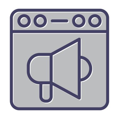 Tarayıcı simgesinin vektör illüstrasyonu