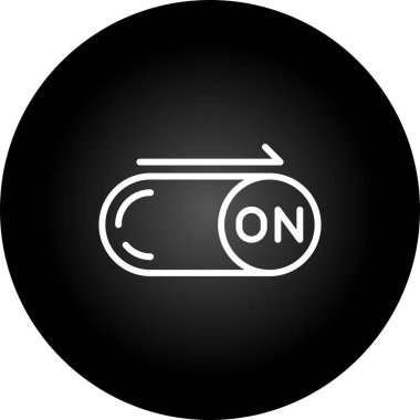 On Button simgesinin vektör illüstrasyonu