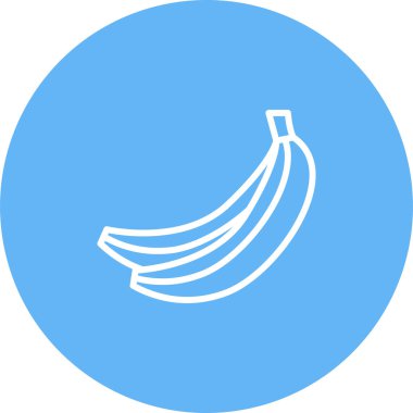 muz meyve ikonu vektör illüstrasyonu