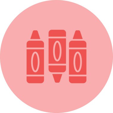 Pastel boya ikonu, vektör illüstrasyonu basit tasarım