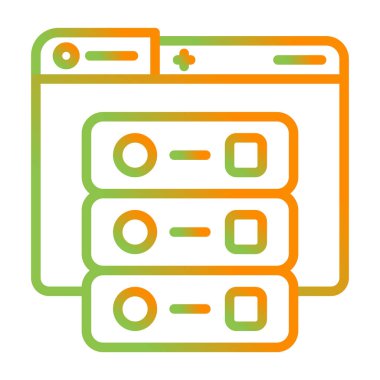 sunucu simgesi, vektör illüstrasyonu basit tasarım