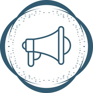 Megafon. Web simgesi basit illüstrasyon