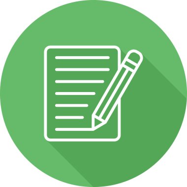 Not simgesi, vektör çizimi basit tasarım alınıyor