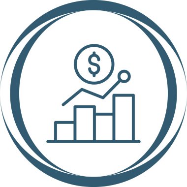 iş grafiği simgesi, basit vektör illüstrasyonu 