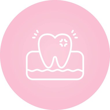 Diş ağrısı simgesi vektör illüstrasyonu