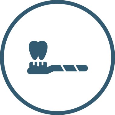 diş fırçası simgesi web basit illüstrasyon