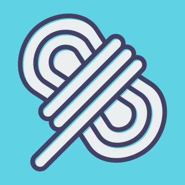 Kablo bağı. Web simgesi basit illüstrasyon