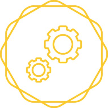 Gears web simgesi, basit vektör illüstrasyonu