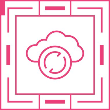 Veri eşzamanla izole edilmiş simge, döndürme simgesi, eşzamanlama vektör simgesi