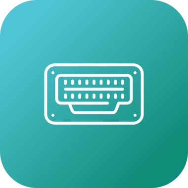 Modern hdmi simgesinin vektör çizimi