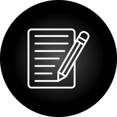 Not simgesi, vektör çizimi basit tasarım alınıyor