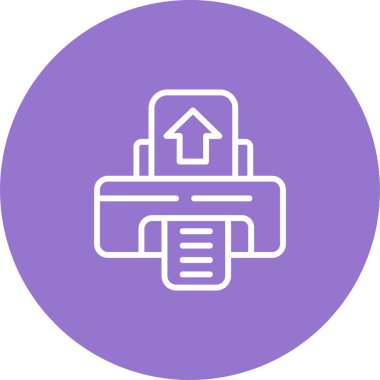 Yazıcı. Web simgesi basit illüstrasyon