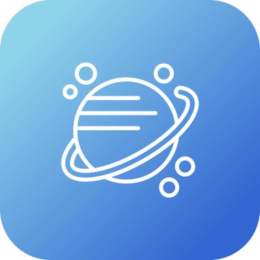 Gezegen web simgesi vektör illüstrasyonu 