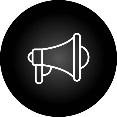 Megafon. Web simgesi basit illüstrasyon