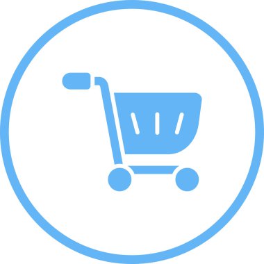 Alışveriş arabası ikon vektör illüstrasyonu