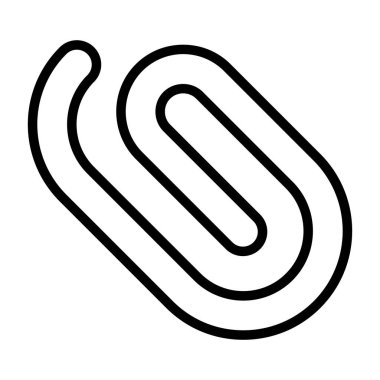 paper clip icon, vector illustration simple design