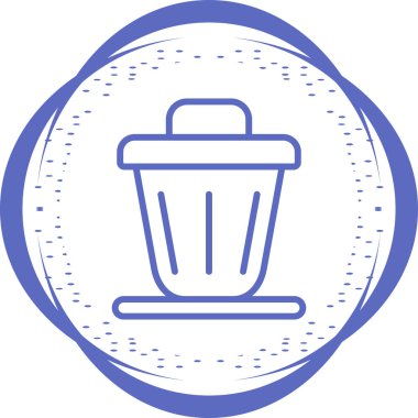 Çöp kutusu simgesi vektör illüstrasyonu