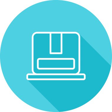 Paket teslim simgesi, vektör illüstrasyonu  