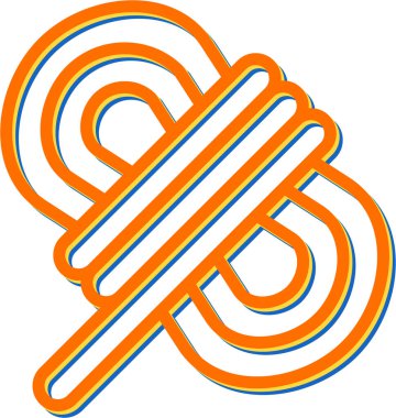 Kablo bağı. Web simgesi basit illüstrasyon