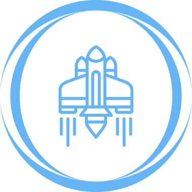 Uzay gemisi web simgesi vektör illüstrasyonu