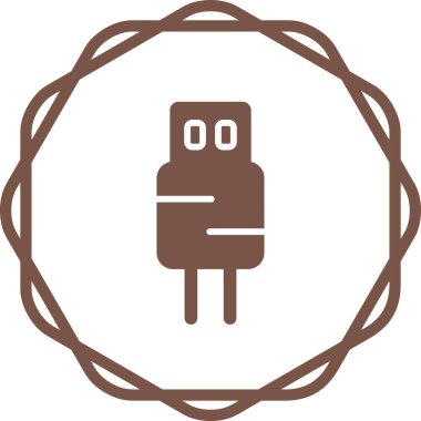 usb simgesi, vektör illüstrasyonu basit tasarım