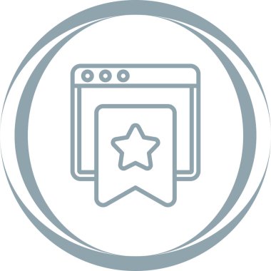 Yer İmi Sekmeleri web simgesi, basit vektör illüstrasyonu