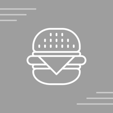 Burger besin simgesinin vektör illüstrasyonu