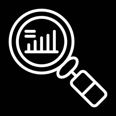 Pazar Araştırması Simgesi, Grafik ve Web Tasarımı Şablonu. Vektör İllüstrasyonu