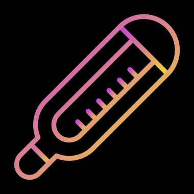 Termometre web simgesi, vektör çizim