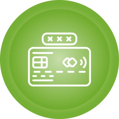 Kredi Kartı Hattı Simgesi. Ödeme Konsepti. Vektör İllüstrasyonu.