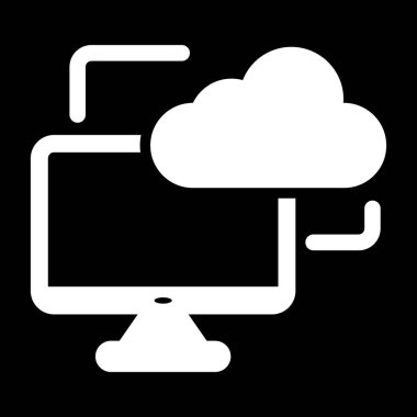 Bulut İzleme Ağı simgesi, vektör illüstrasyonu