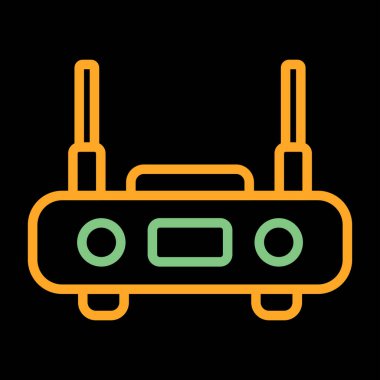 router vektör simgesi, tasarım taslağı 