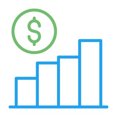 Stats icon, vector illustration simple design