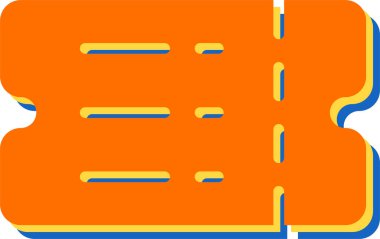 bilet web simgesi vektör çizimi