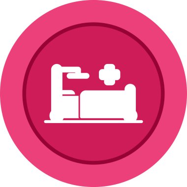 Hastane yatak ikonunun web illüstrasyonu
