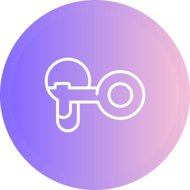 Anahtar deliği web simgesi, basit illüstrasyon 