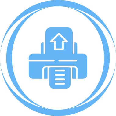 Yazıcı. Web simgesi basit illüstrasyon