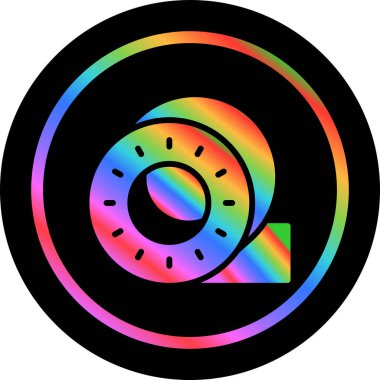 Koli bandı. Web simgesi basit donut çizimi