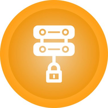 Sunucu Güvenlik simgesi, vektör illüstrasyonu basit tasarım