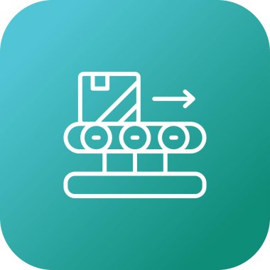 Taşıyıcı Şerit simgesi, vektör illüstrasyonu 