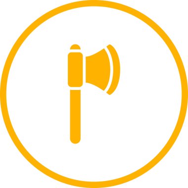 Balta simgesi düz. Çizim izole vektör işareti sembolü