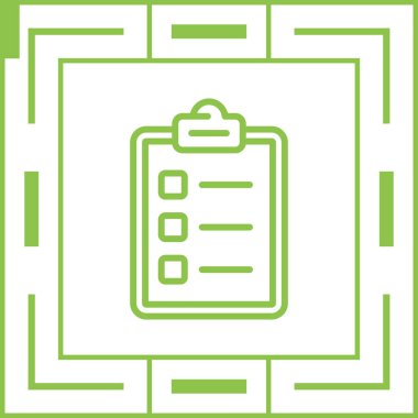 Kontrol listesi. Web simgesi basit illüstrasyon