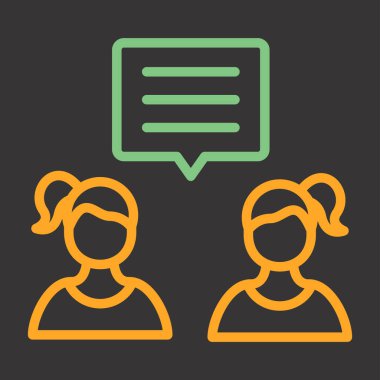 Tartışın. Web simgesi vektör illüstrasyonu