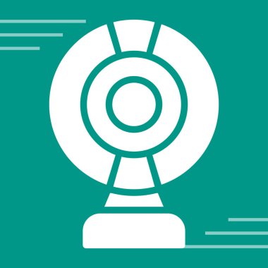 Web kamerası web simgesi vektör illüstrasyonu