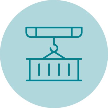 Vinç. Web simgesi basit illüstrasyon