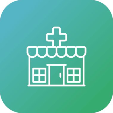 eczane web simgesi vektör illüstrasyonu 