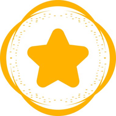 Yıldız düz simgesi vektör çizim 